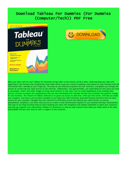 Tableau For Dummies (For Dummies (Computer/Tech