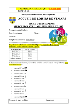 CENTRE DE LOISIRS DE VEMARS