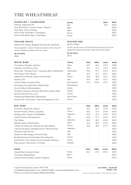 WINE - The Wheatsheaf