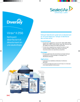 Nettoyant désinfectant quaternaire et désodorisant en une