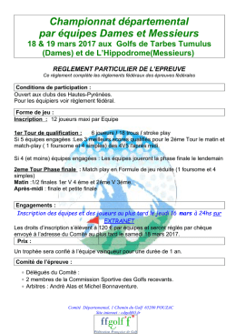 Championnat D&eacute;partemental de Golf 2001 par &eacute;quipe