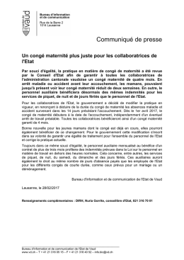 Communiqu&eacute; de presse