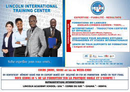COURS JOURS, SOIRS et/ou en WEEK
