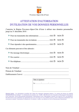 Attestation Autorisation aie &agrave; la mobilit&eacute;