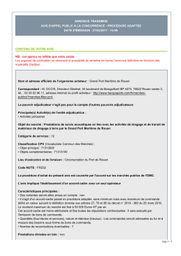 Avis d`émission