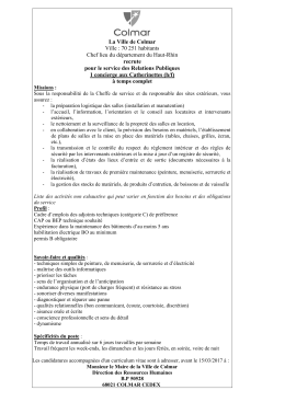 1 concierge aux Catherinettes (h/f)