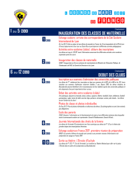 Agenda Mars 2017 - Lyc&eacute;e Franco Costaricien