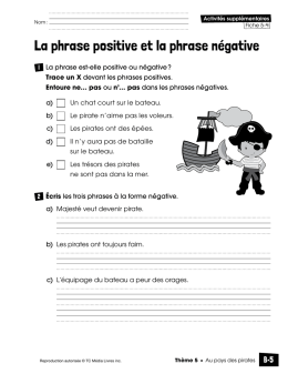La phrase positive et la phrase négative