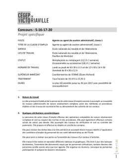 Concours : S-16-17-20 Projet sp&eacute;cifique