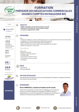 fORMAtION - Cosmebio