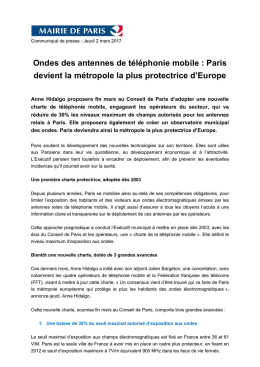 Ondes des antennes de téléphonie mobile : Paris