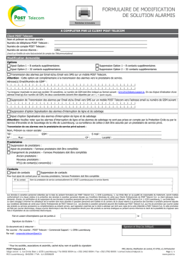 Commande Modification de contrat