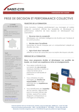 prise de decision et performance collective