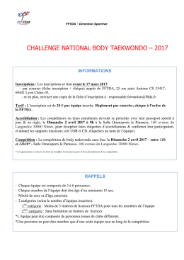 challenge national body taekwondo – 2017 - Ligue Taekwondo-IDF