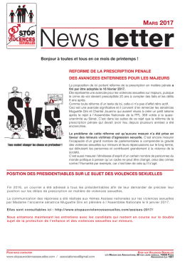 R&eacute;actions de l`association SVS