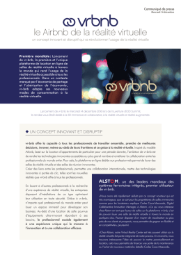 Communiqué de presse vr-bnb - Business France – Tech et services