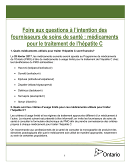 médicaments pour le traitement de l`hépatite C