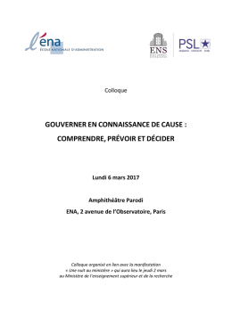 gouvernerenconnaissancedecause : comprendre