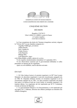 cinquième section décision en fait