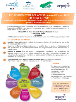 En savoir plus sur les ateliers [PDF - 388 Ko ]