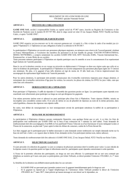 reglement du jeu-concours
