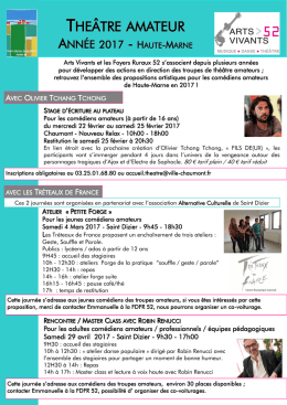 theâtre amateur - Foyers Ruraux 52