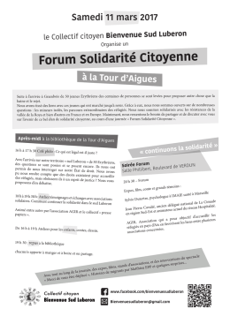 Forum Solidarité Citoyenne