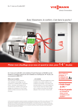 Avec Viessmann, le confort, c`est dans la poche