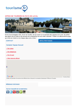 Office De Tourisme Du Pays De Laval : Laval Cedex