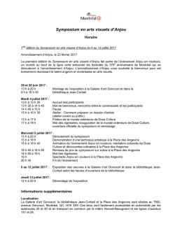 l`horaire du Symposium.