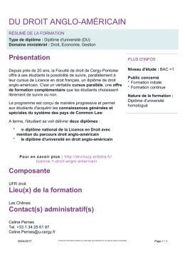 Présentation complète  - Université de Cergy