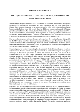 1 DELILLE HORS DE FRANCE COLLOQUE INTERNATIONAL