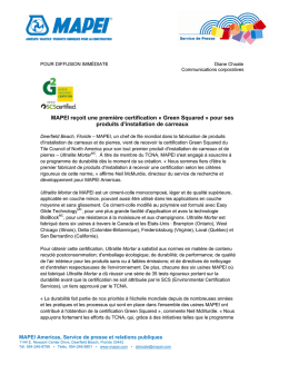 Comminiqu&egrave; de presse complet