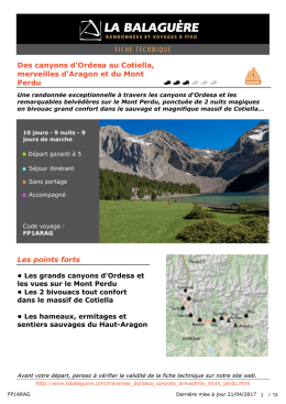 Des canyons d`Ordesa au Cotiella, merveilles d