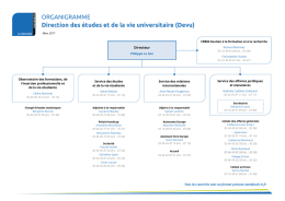 T&eacute;l&eacute;charger l`organigramme de la Direction des &Eacute;tudes et de la Vie