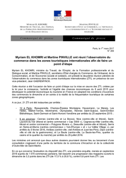 Myriam EL KHOMRI et Martine PINVILLE ont r&eacute;uni l`observatoire du
