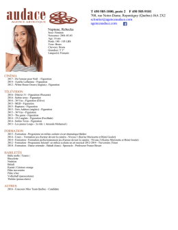 T 450 585-1000, poste 2 F 450 585-9101 700, rue Notre