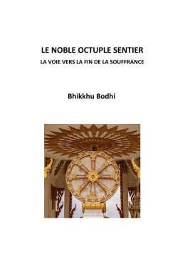 le noble octuple sentier