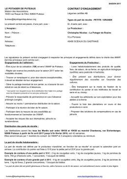 Contrat légumes 2017 - Le potager de Puteaux