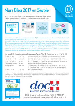 Mars Bleu 2017 en Savoie