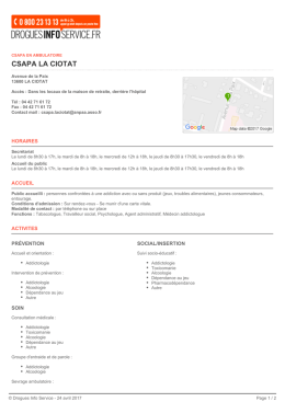 csapa la ciotat - Drogues Info Service