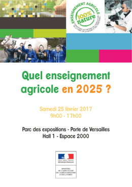 Programme du colloque enseignement agricole