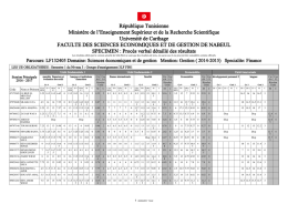 République Tunisienne Ministère de l`Enseignement