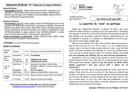 8&egrave;me dimanche du Temps Ordinaire