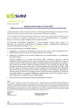 Téléchargez le communiqué de presse