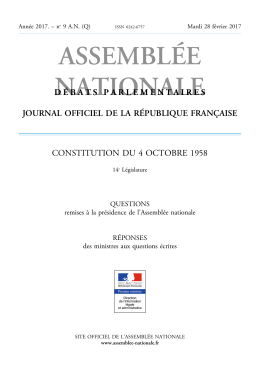 1561 - Questions Assembl&eacute;e Nationale