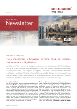 Newsletter - Schellenberg Wittmer