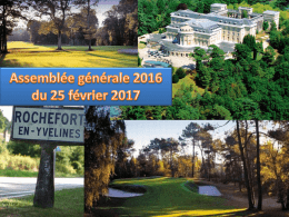 Les diapos - Association Sportive Golf de Rochefort