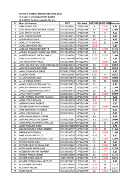 Master 1 G&eacute;n&eacute;ral 2nde session 2015-2016 GHE53071 - ufhb