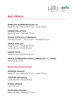 BAC ORAUX